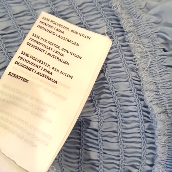 ♻️ 3 for $20 Bundle Bardot Size 10 Light Blue Stretch Crop Top - Picture 7 of 7